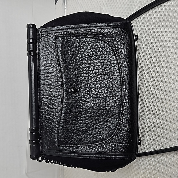 COACH BLACK LEATHER AND SUEDE DRIFTER CROSSBODY IN MATTE BLACK - Picture 2 of 10